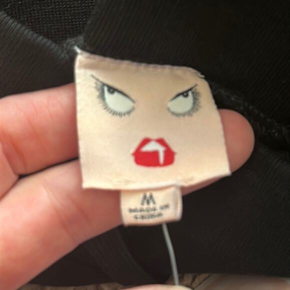 Badgley Mischka Black French Terry Joggers Pants with Pockets Size Medium NWT - Picture 7 of 9